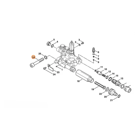 Stihl  Śruba z łbem cylindrycznym M12x70 9045 371 3100